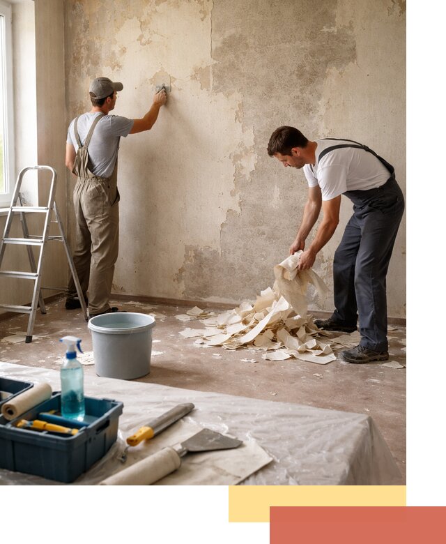 Снятие старых обоев в Сарове быстро и качественно