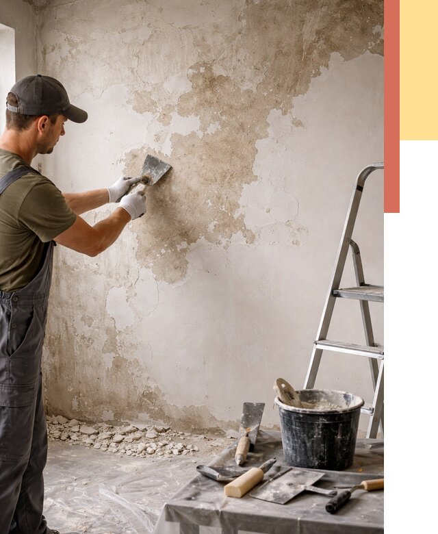 Снятие старой шпаклевки в Сарове от 1927 руб. — быстро и недорого | ОТДЕЛОЧНИК-Сро