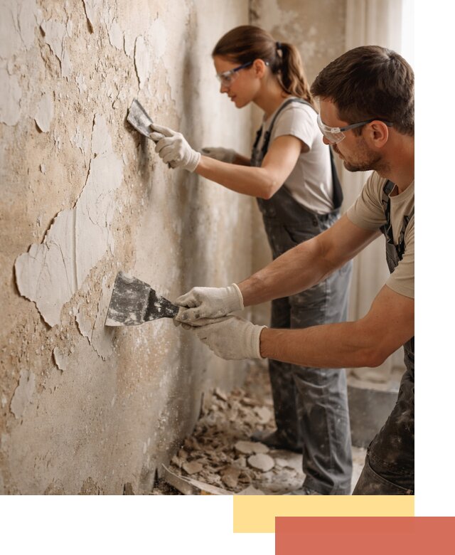 Снятие старой шпаклевки и подготовка поверхностей в Сарове