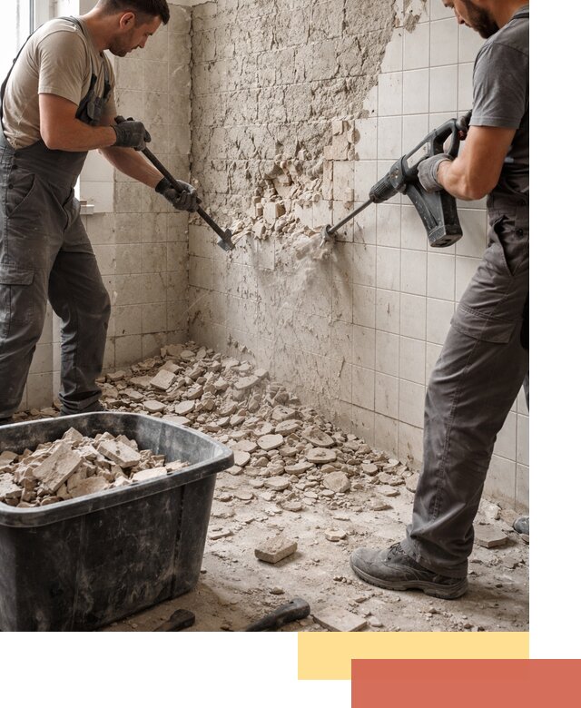 Демонтаж плитки со стен в Сарове быстро и аккуратно