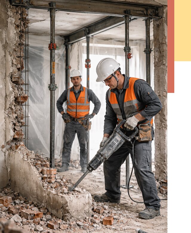 Снос несущих стен в Сарове от 10675 руб. — демонтаж несущей стены под ключ | ОТДЕЛОЧНИК-Сро