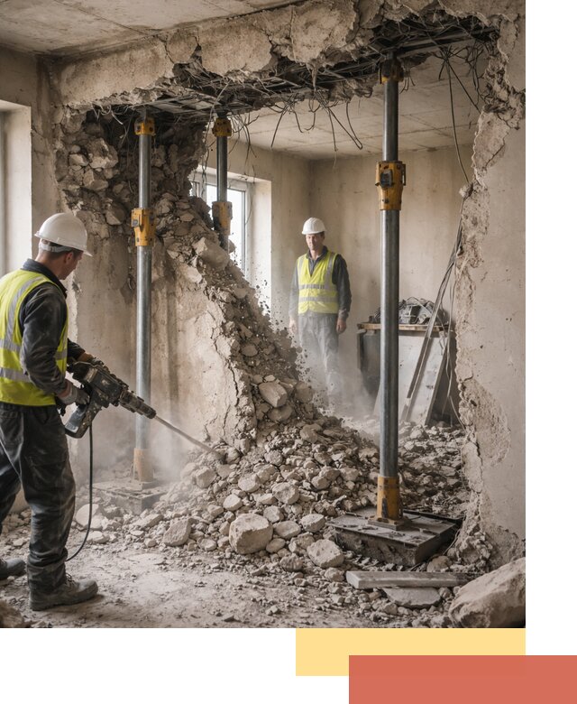 Снос несущих стен в Сарове с гарантией безопасности и качества