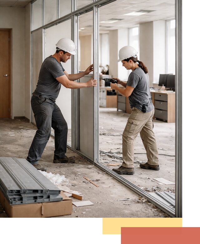 Демонтаж алюминиевых перегородок в Сарове быстро и аккуратно