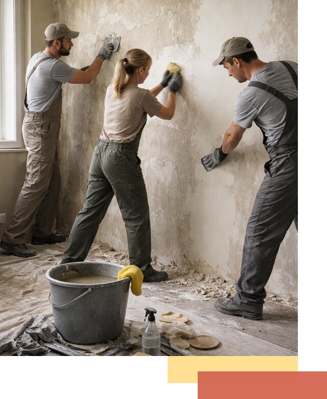 Очистка стен от клея и грунтовки в Сарове качественно и быстро