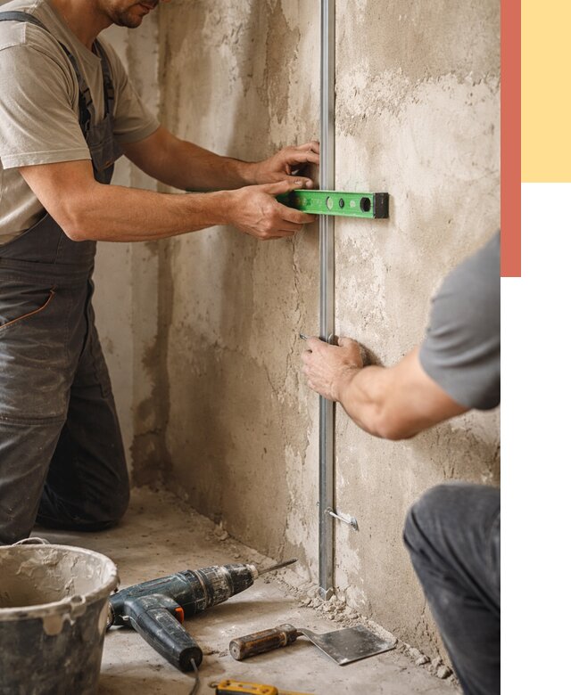 Установка штукатурных маяков в Сарове от 7291 руб. — быстро и недорого | ОТДЕЛОЧНИК-Сро