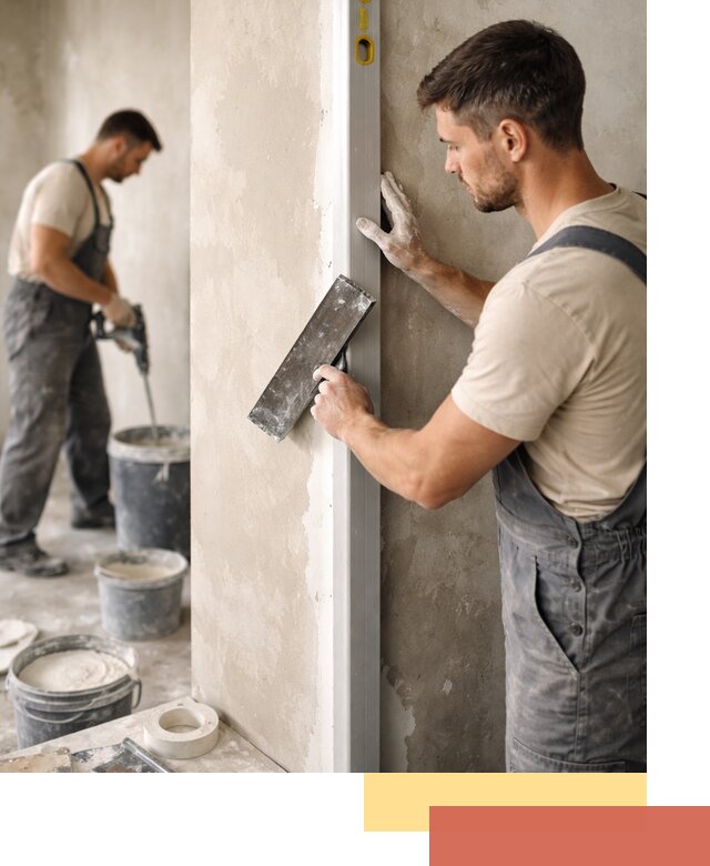 Выведение углов стен в Сарове: монтаж и оштукатуривание