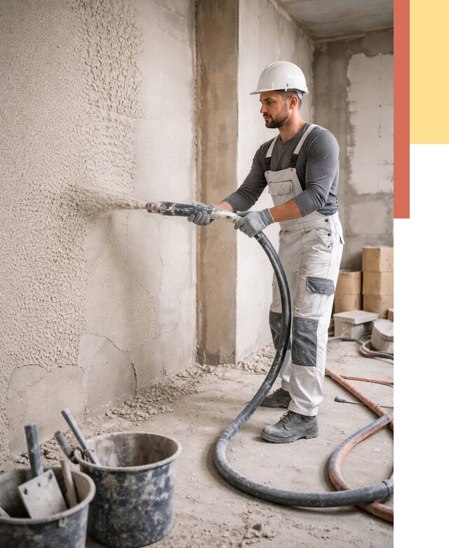 Машинная штукатурка стен в Сарове под ключ от 6770 руб./м2 | ОТДЕЛОЧНИК-Сро