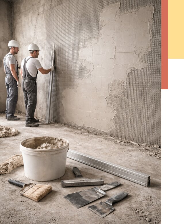 Штукатурка стен по сетке в Сарове от 5728 руб./м2 — быстро и недорого | ОТДЕЛОЧНИК-Сро