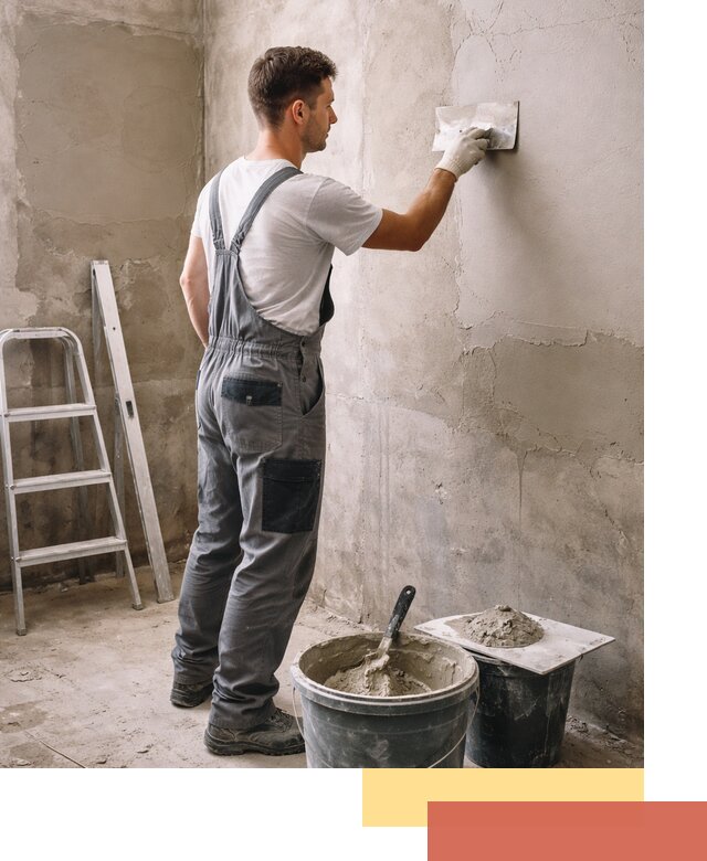 Штукатурка стен в ванной под ключ в Сарове