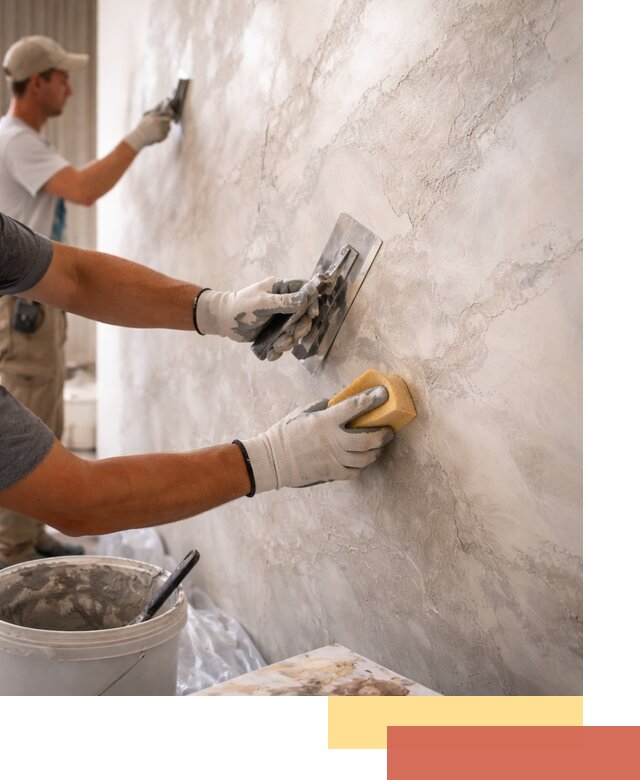 Декоративная штукатурка под мрамор в Сарове для стен и потолков