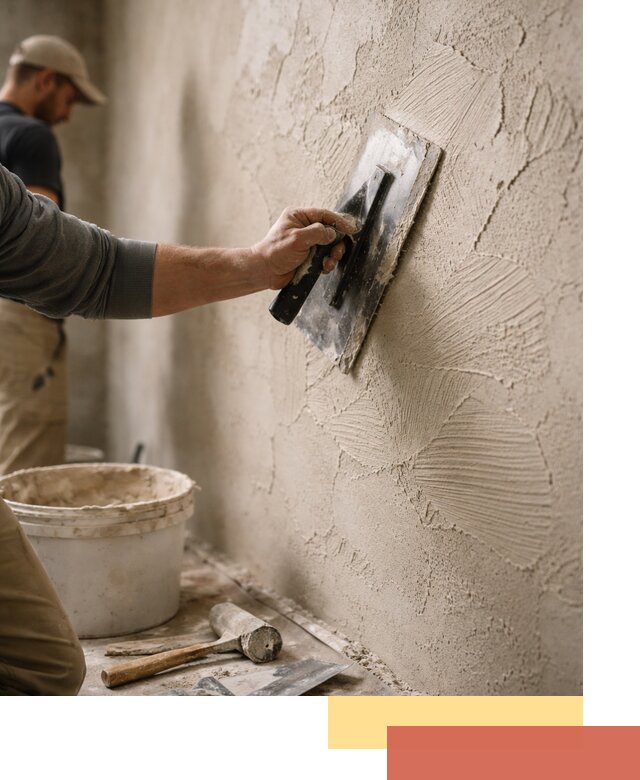 Фактурная штукатурка стен в Сарове — монтаж, отделка, реставрация