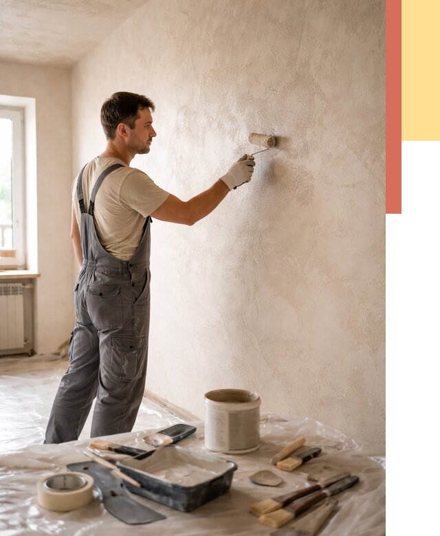 Нанесение лессирующей краски по декоративке в Сарове от 1823 руб. | ОТДЕЛОЧНИК-Сро