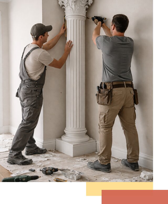 Установка декоративных колонн в Сарове под ключ