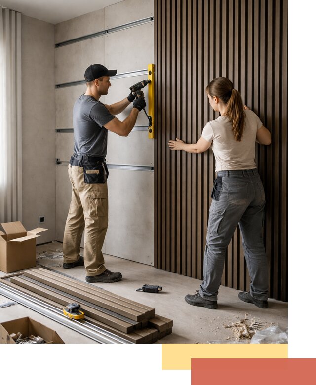 Монтаж реечных панелей на стены в Сарове