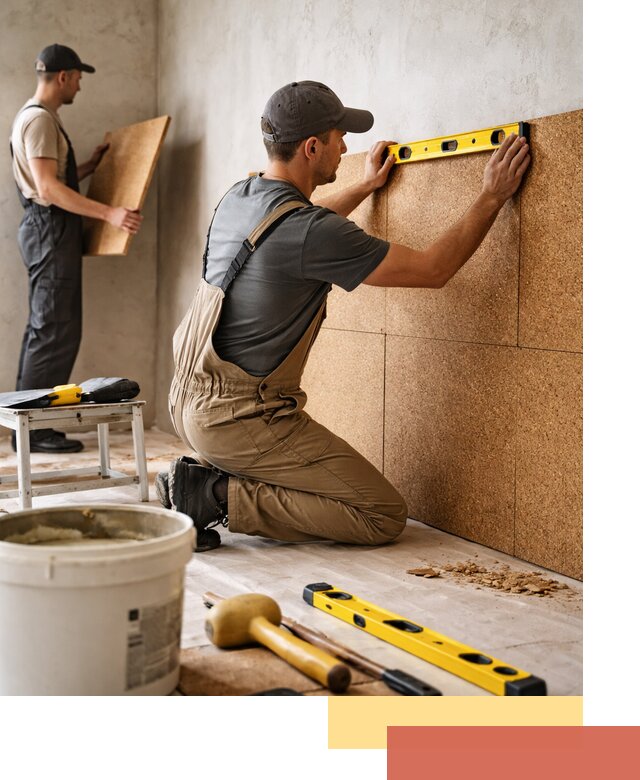 Монтаж пробковых панелей на стены в Сарове быстро и качественно