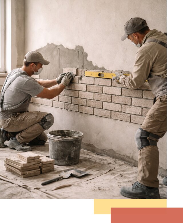 Монтаж декоративного кирпича профессионально в Сарове