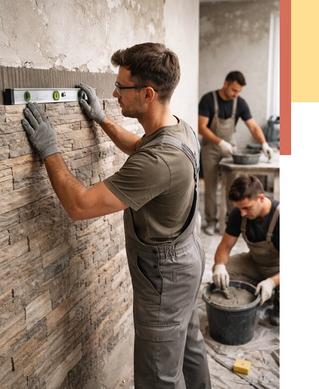 Монтаж искусственного камня в Сарове от 4687 руб. под ключ | ОТДЕЛОЧНИК-Сро