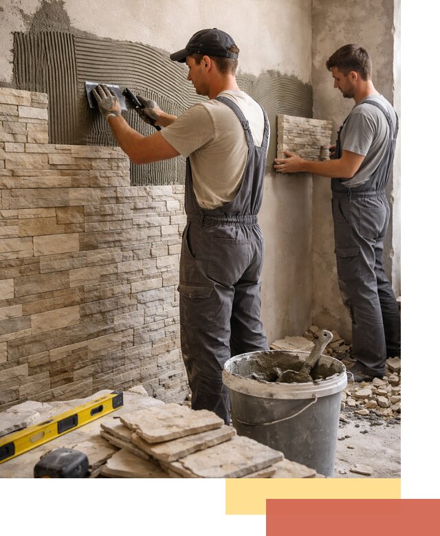 Монтаж искусственного камня в Сарове — облицовка стен и фасадов