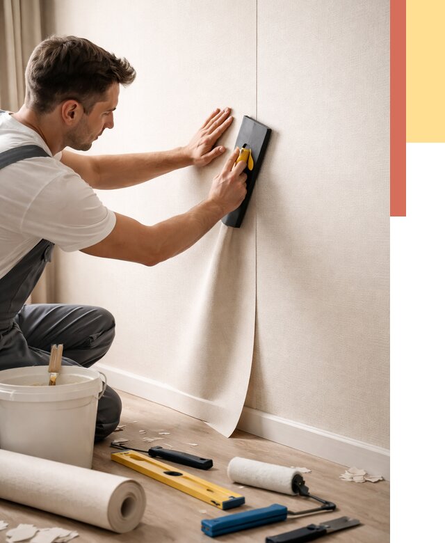 Поклейка виниловых обоев в Сарове от 4687 руб. | Быстро и недорого — ОТДЕЛОЧНИК-Сро