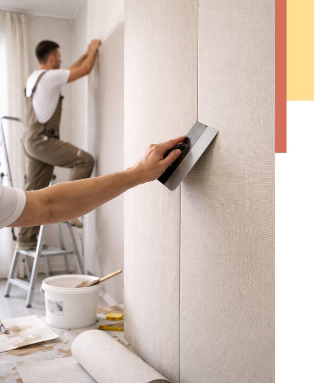 Поклейка текстильных обоев в Сарове от 4687 руб. под ключ | ОТДЕЛОЧНИК-Сро