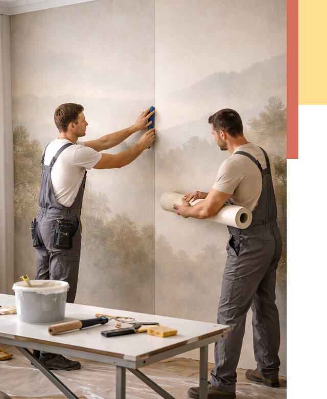 Поклейка фотообоев в Сарове от 8853 руб/м² — быстро и недорого | ОТДЕЛОЧНИК-Сро