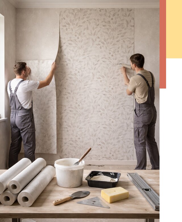 Поклейка обоев с подбором рисунка в Сарове от 3645 руб. | ОТДЕЛОЧНИК-Сро - быстро и недорого