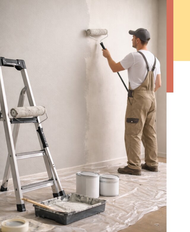 Покраска стен латексной краской в Сарове от 4687 руб. за м2 | ОТДЕЛОЧНИК-Сро