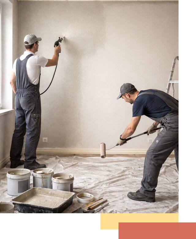 Покраска стен моющейся краской и защита поверхностей в Сарове