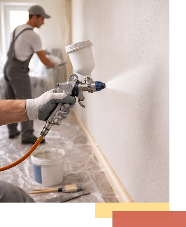 Покраска стен краскопультом в Сарове быстро и качественно