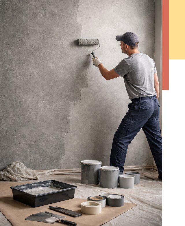 Покраска стен под бетон в Сарове от 677 руб. за м2 — быстро и недорого | ОТДЕЛОЧНИК-Сро