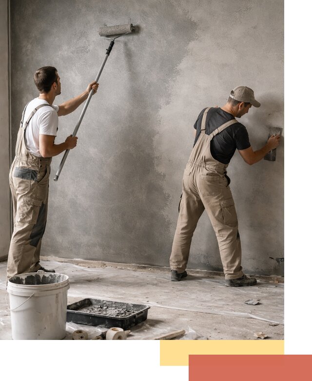 Покраска стен под бетон в Сарове профессионально и недорого