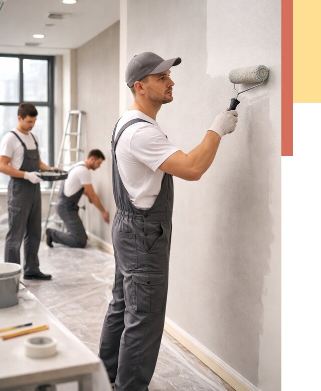 Покраска стен в офисе в Сарове от 8853 руб. — быстро и недорого | ОТДЕЛОЧНИК-Сро