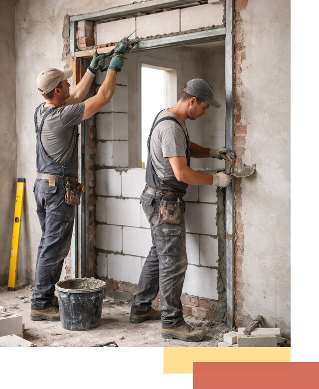 Закладка дверного проема под ключ в Сарове: демонтаж, монтаж, отделка