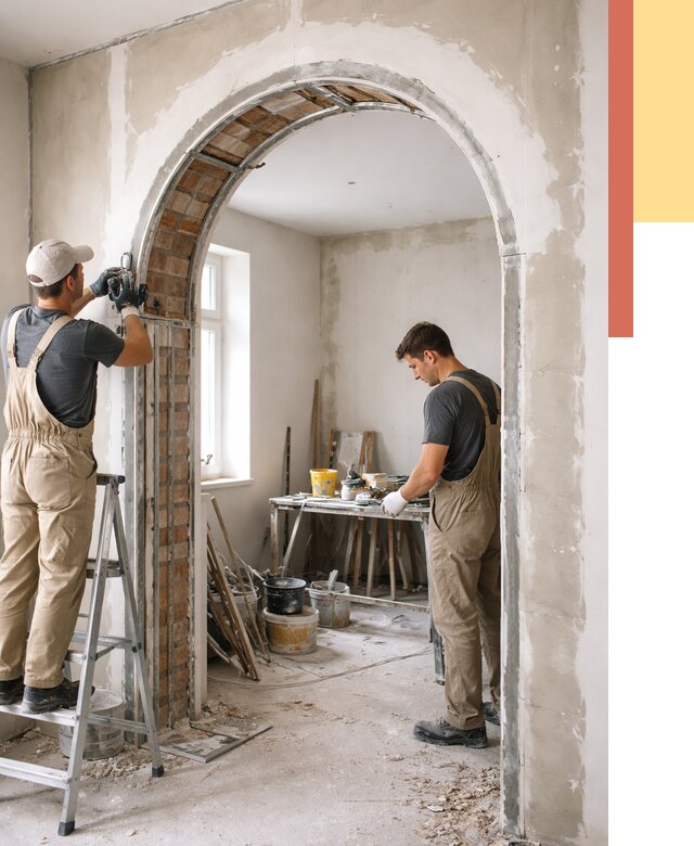 Устройство арочного проема в Сарове от 9894 руб. под ключ — быстро и недорого | ОТДЕЛОЧНИК-Сро