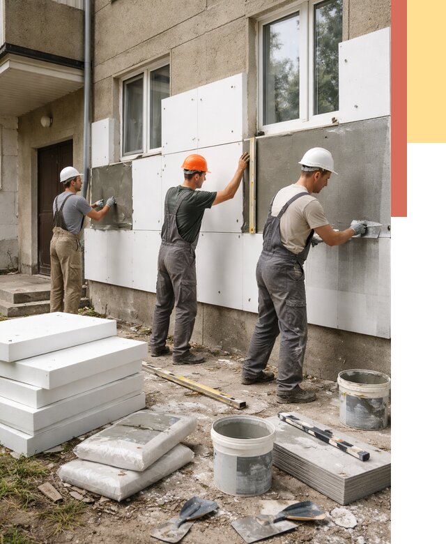 Утепление стен пенопластом в Сарове от 1823 руб. — недорого и под ключ | ОТДЕЛОЧНИК-Сро