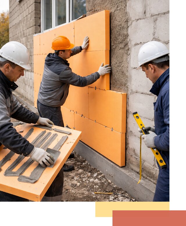 Утепление фасада пеноплексом под ключ в Сарове