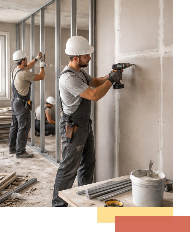 Перегородки из огнестойкого гипсокартона в Сарове под ключ