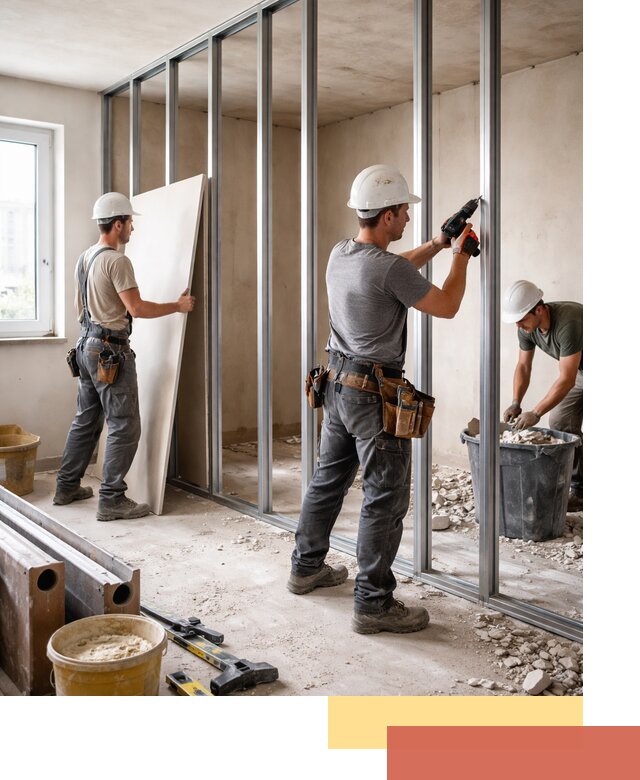 Перенос гипсокартонной перегородки в Сарове профессионально и быстро