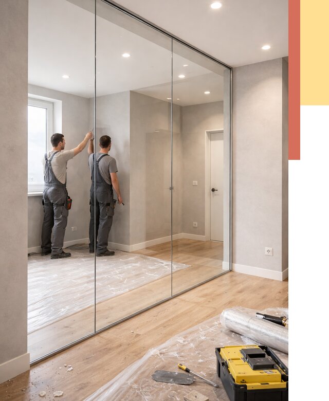 Безрамные стеклянные перегородки в Сарове — монтаж от 9894 руб. | ОТДЕЛОЧНИК-Сро