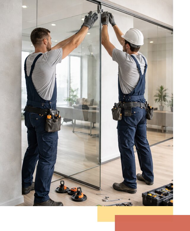 Безрамные стеклянные перегородки под ключ в Сарове