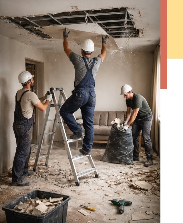 Демонтаж гипсокартонного потолка в Сарове от 437 руб. за м2 — ОТДЕЛОЧНИК-Сро