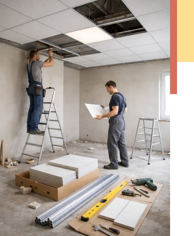 Монтаж потолка армстронг в Сарове от 4687 руб/м2 — быстрая установка под ключ | ОТДЕЛОЧНИК-Сро