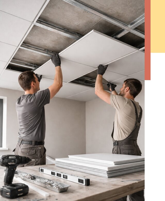 Монтаж кассетного потолка в Сарове от 4687 руб/м2 — установка и сборка | ОТДЕЛОЧНИК-Сро