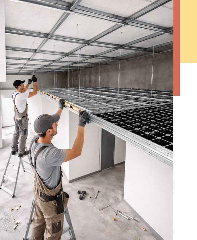 Монтаж потолка грильято в Сарове от 469 руб./м² — быстрая сборка под ключ | ОТДЕЛОЧНИК-Сро