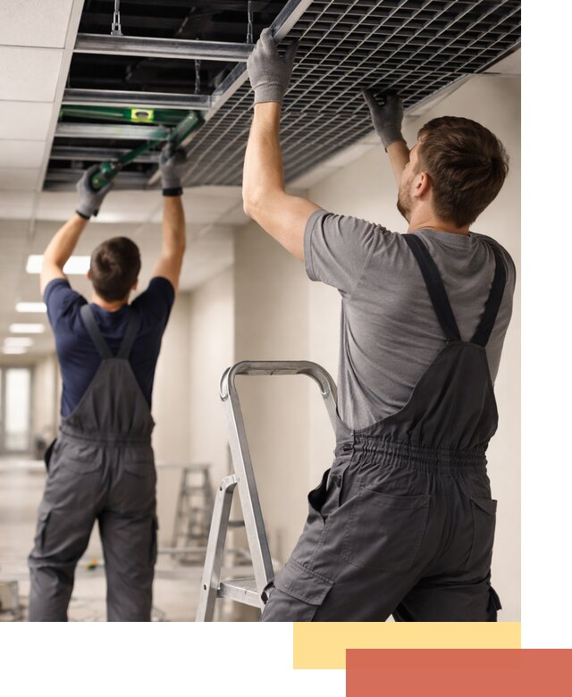 Монтаж потолка Грильято в Сарове: установка под ключ качественно