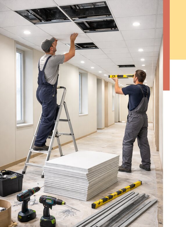 Ремонт потолка Армстронг в Сарове от 4687 руб. — быстро и недорого | ОТДЕЛОЧНИК-Сро