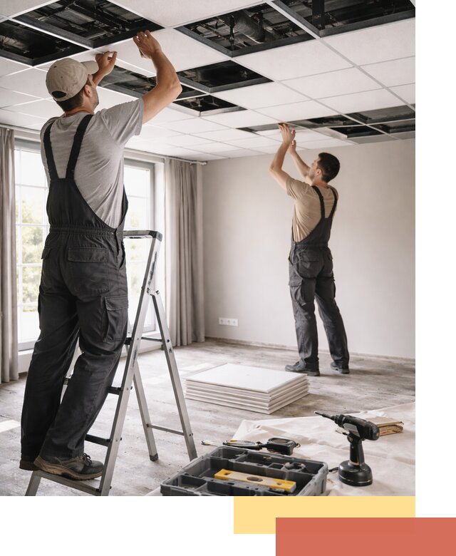 Замена плит подвесного потолка в Сарове быстро и качественно