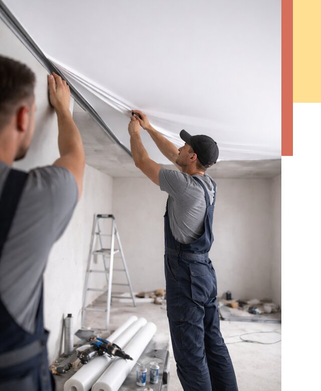 Монтаж матового натяжного потолка в Сарове от 4687 руб./м² — быстро и недорого | ОТДЕЛОЧНИК-Сро