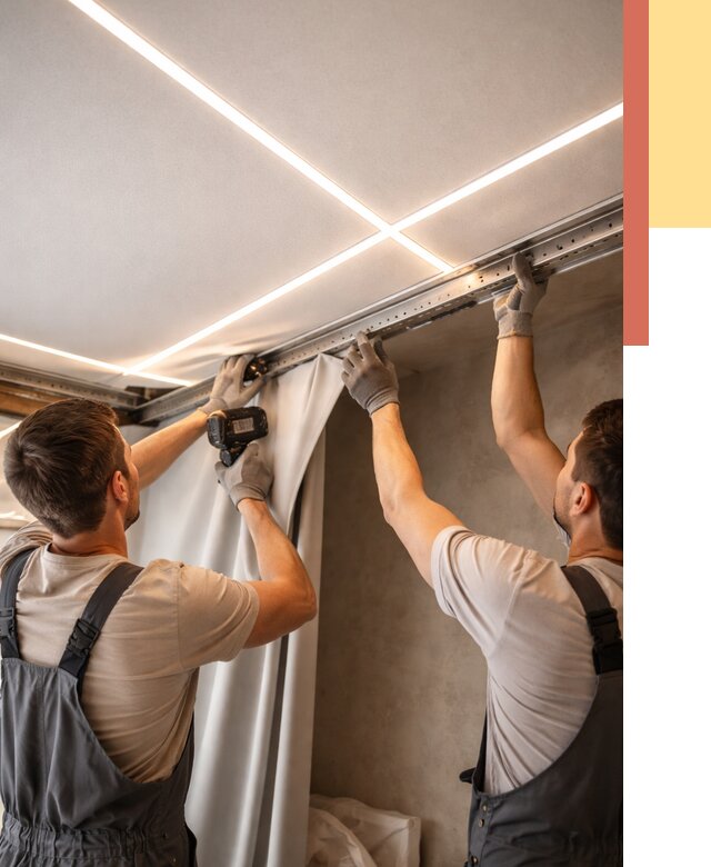 Монтаж натяжного потолка со световыми линиями в Сарове от 1250 руб. | ОТДЕЛОЧНИК-Сро