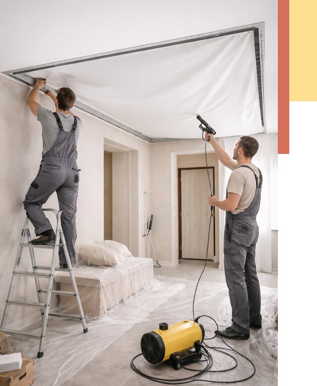 Монтаж натяжного потолка в прихожей в Сарове от 2760 руб. под ключ | ОТДЕЛОЧНИК-Сро